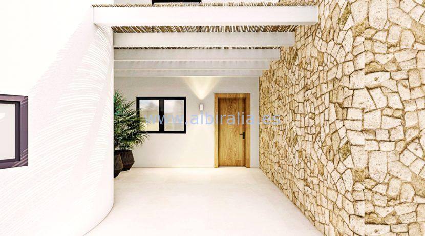 Long term rent villa Albir entrance from the garden