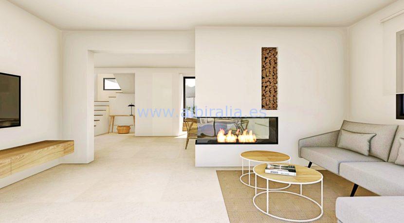 Long term rent villa Albir living TV room