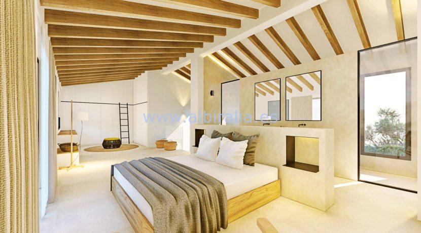 Long term rent villa Albir main bedroom bathroom and warderobe area