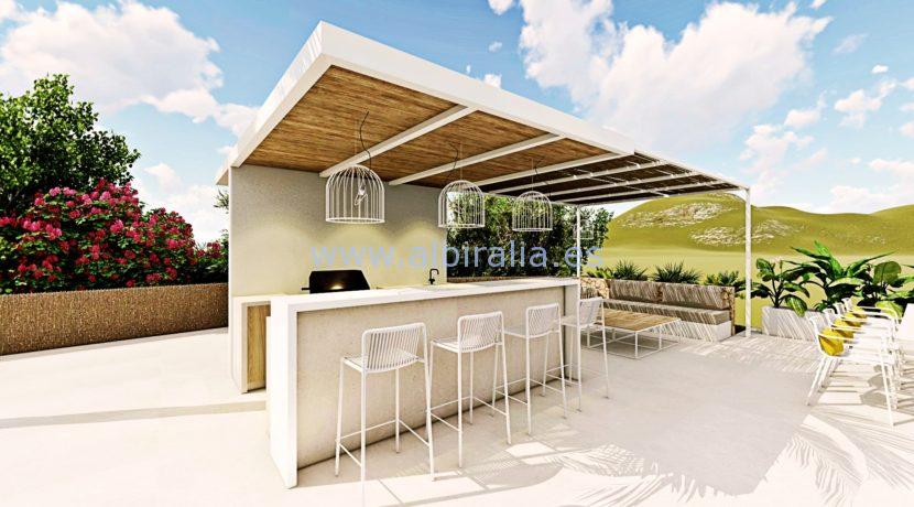 Long term rent villa Albir panoramic view garden area