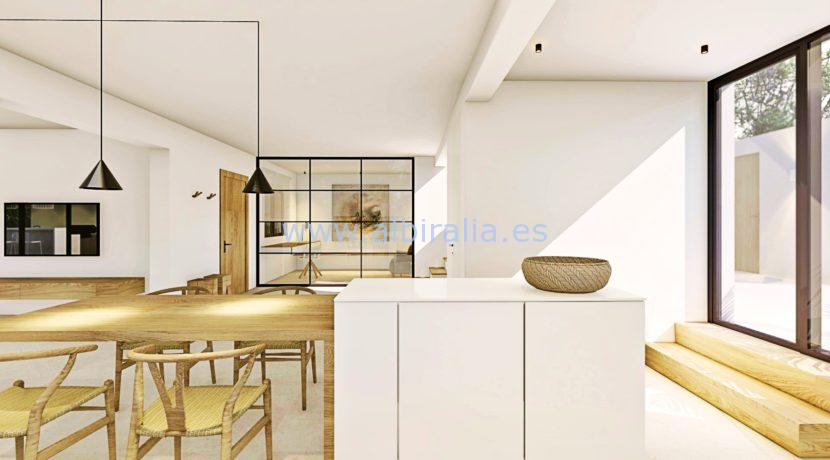 Long term rent villa Albir view from the kitchen area