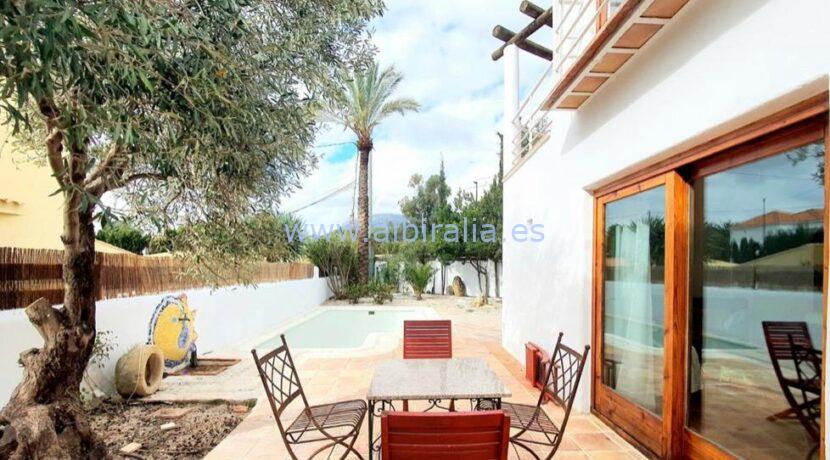 private garden with swimming pool 3 bedrooms property